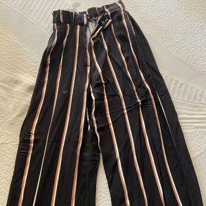 flowy striped cotton on pants